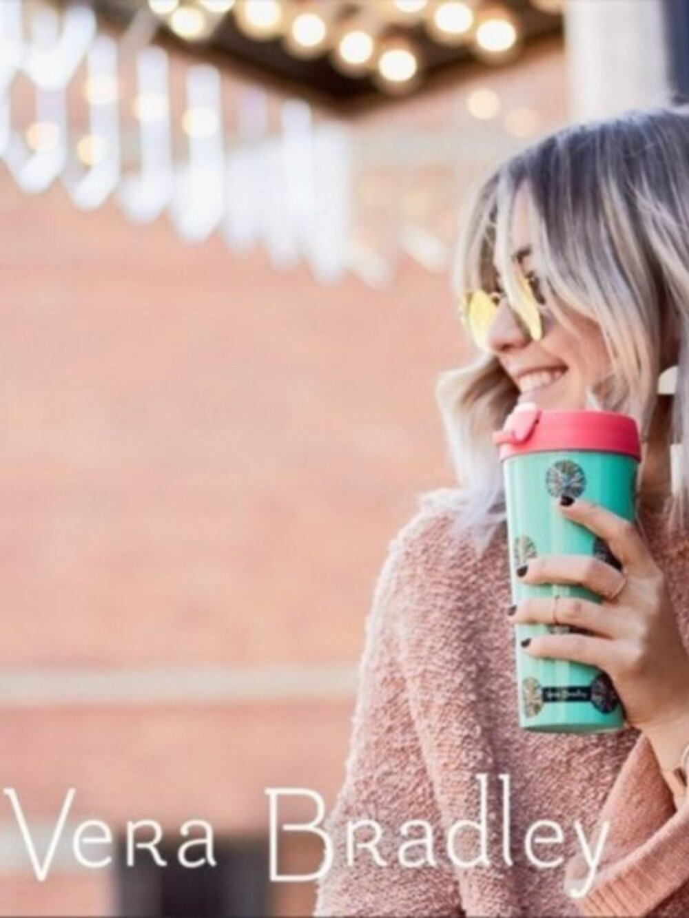 Vera Bradley | Plastic Summer Vibes Turquoise | Travel Mug